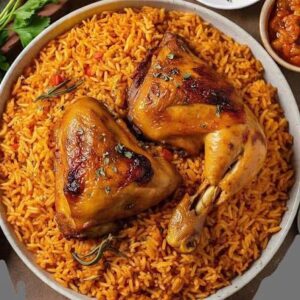 Jollof Rice + Chicken